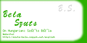 bela szuts business card